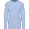 Tee-shirt classic col rond manches longues 100% coton Coloris Fuschia