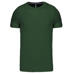 Tee-shirt col rond manches courtes Coloris Vert Bouteille