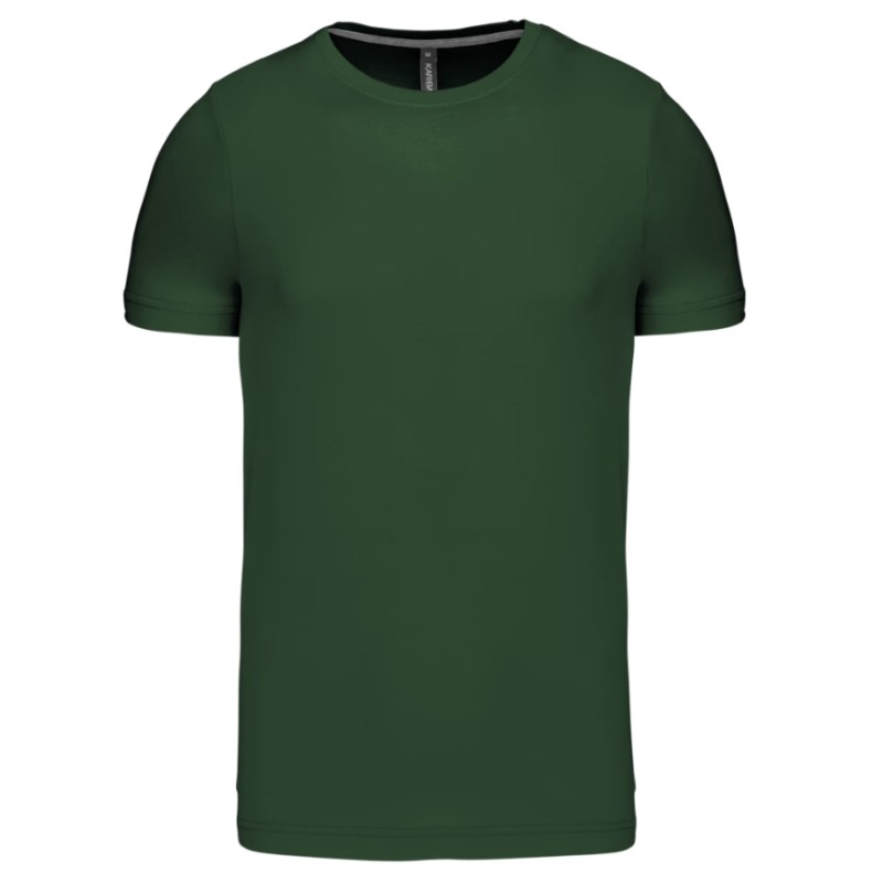 Tee-shirt col rond manches courtes Coloris Vert Bouteille
