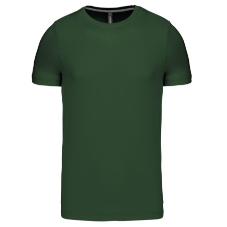 Tee-shirt col rond manches courtes Coloris Vert Bouteille