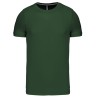 Tee-shirt col rond manches courtes Coloris Vert Bouteille