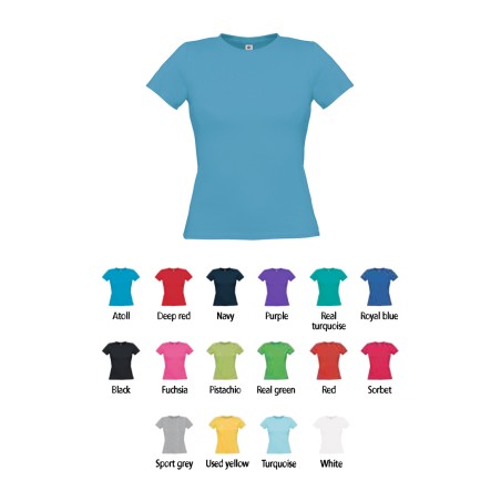 Tee-shirt femme classic col rond manches courtes 100% coton