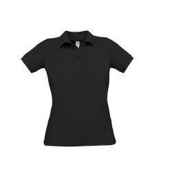Polo classic femme manches courtes 100% coton Coloris Noir