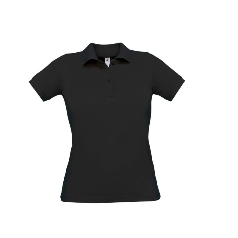 Polo classic femme manches courtes 100% coton Coloris Noir