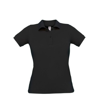 Polo classic femme manches courtes 100% coton Coloris Noir