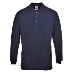 Polo ML retardateur de flamme et antistatique marine