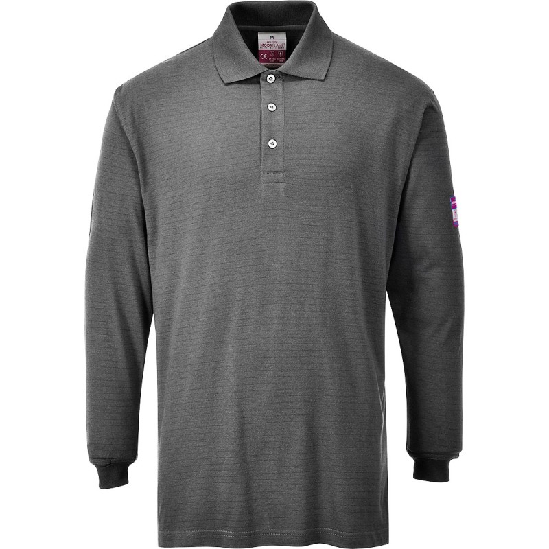 Polo ML retardateur de flamme antistatique gris
