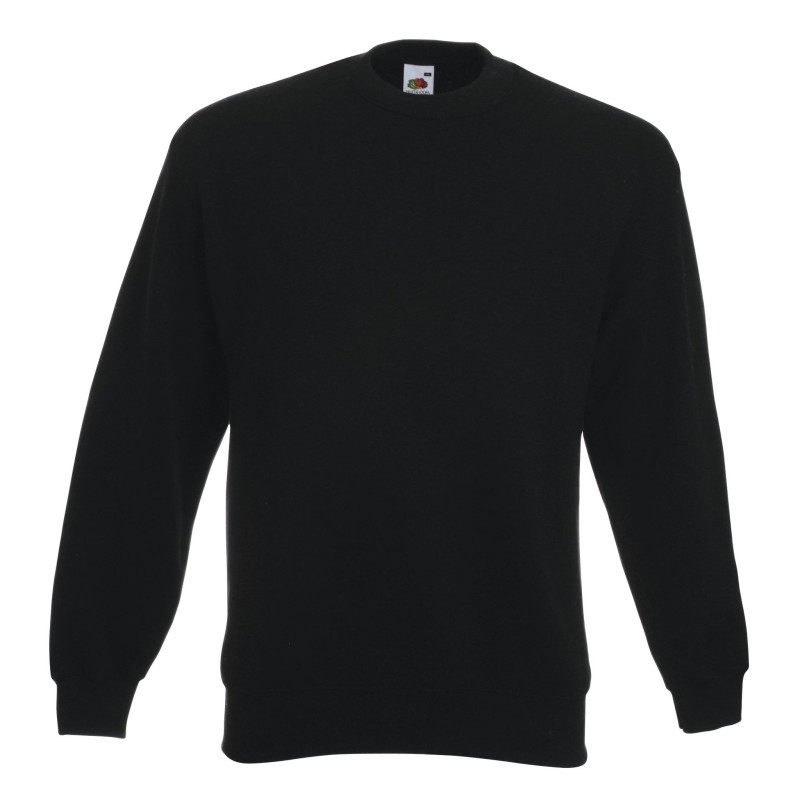 Sweat-shirt classic col rond 80% coton 20% polyester Coloris Noir