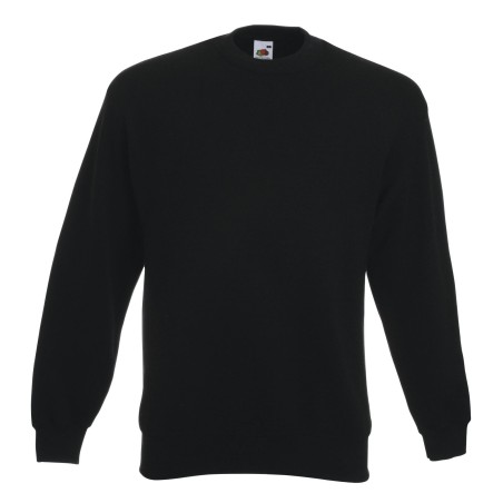Sweat-shirt classic col rond 80% coton 20% polyester Coloris Noir