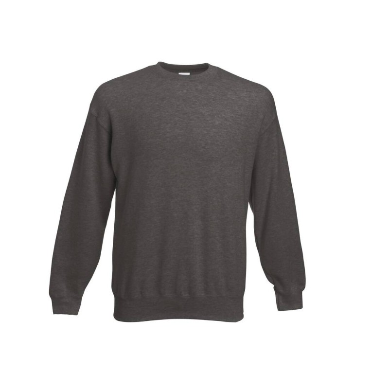 Sweat-shirt classic col rond 80% coton 20% polyester Coloris Anthracite