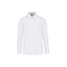 Chemise homme Manches longues Polycoton Blanc